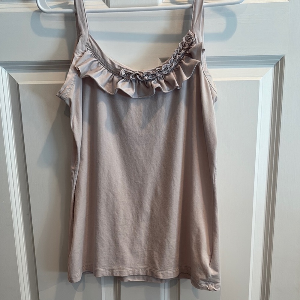 Ruffle Trim Camisole - Light Gray